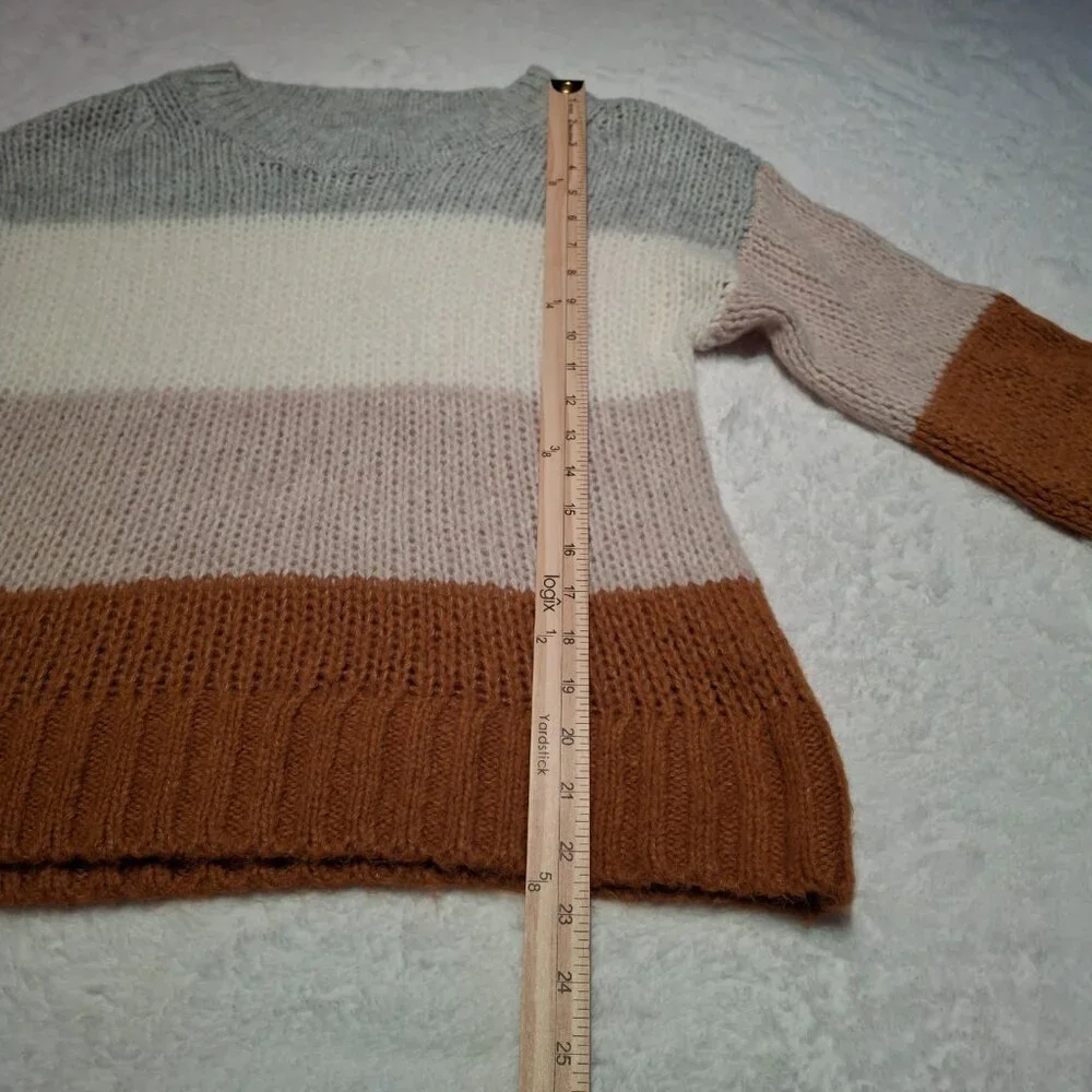 GAP Alpaca Wool Sweater Sz S Colorblock Slouchy Neutral Minimalist Boho